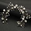 DIEZI Elegant Women Hair Accessories Bridal Headband Crystal Pearl Hairband Head Ornament Ladies New Hair Jewelry For Wedding