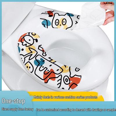Children's Cartoon Self-Adhesive Washable Toilet Seat Cushion Pad