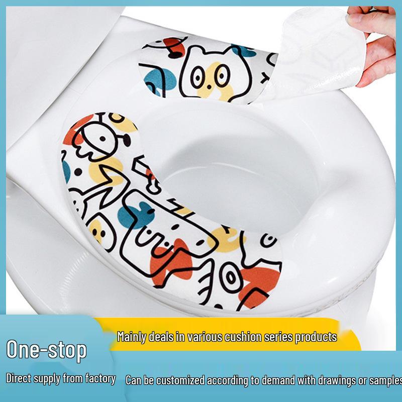 Children's Cartoon Self-Adhesive Washable Toilet Seat Cushion Pad