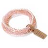4Mm Bead Women'S Bracelet Set Multi-Strand Faceted Glass Bead Elastic Bracelet With Tag Clasp