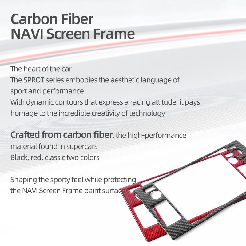 For Subaru BRZ/Toyota GR86 2026- Carbon Fiber Center Console Navigation Screen Trim Stickers Car Interior Tuning Accessories