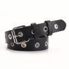 Style Hop Hip Belt Punched Pattern Iron Buckle Casual Street Decoration Fashion