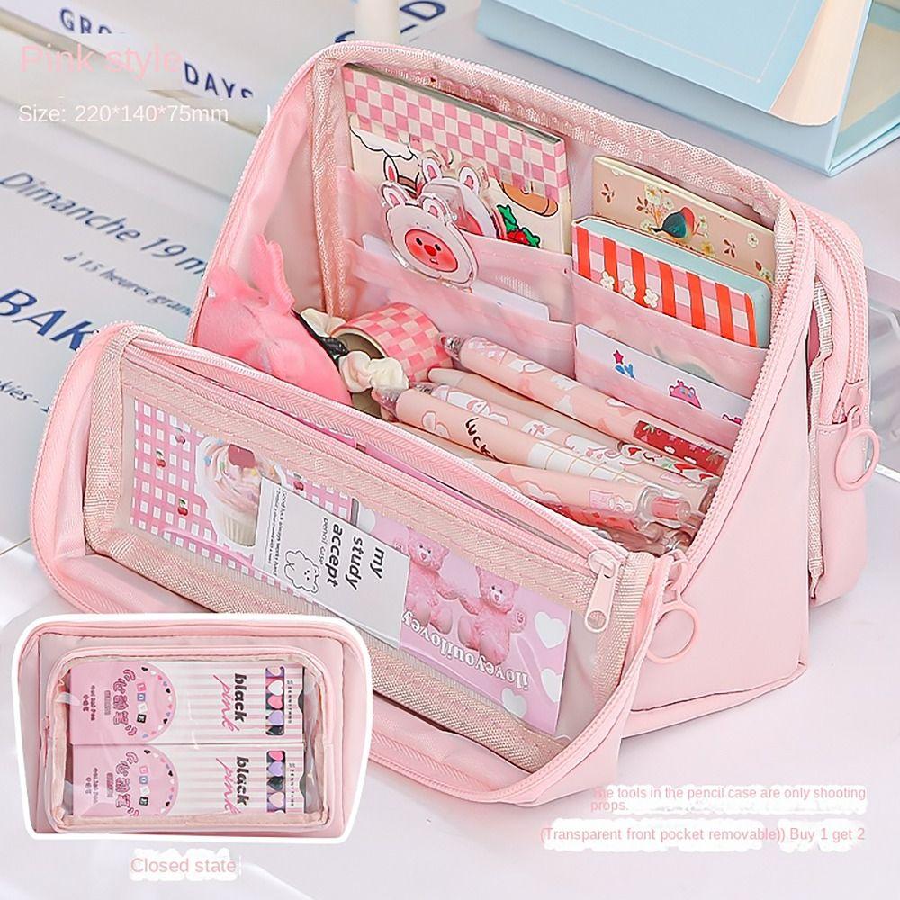 Multi-functional Pencil Case Detachable Stationery Storage Pouch  for Student Gift