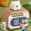 7606 Automatic Money Rolling ATM Deposit Machine Fingerprint/Key Unlock Piggy Bank Toy
