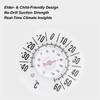 Outside Temperature Gauge Suction Accurate Wireless House Wall Clock Weather Temperature Meter For Home Dorm Inside Window Room