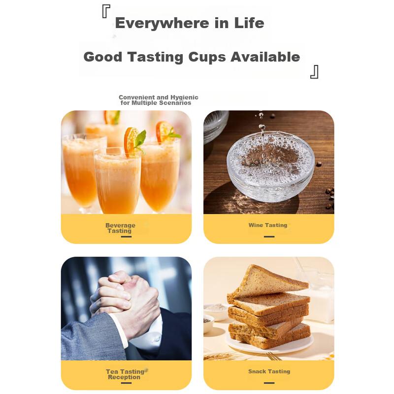 Babike Disposable Cups, Sample Cups, Small Paper Cups, Tasting Cups, Coffee And Yogurt Trial Cups, Mini Cups, 50ml*500 Pieces