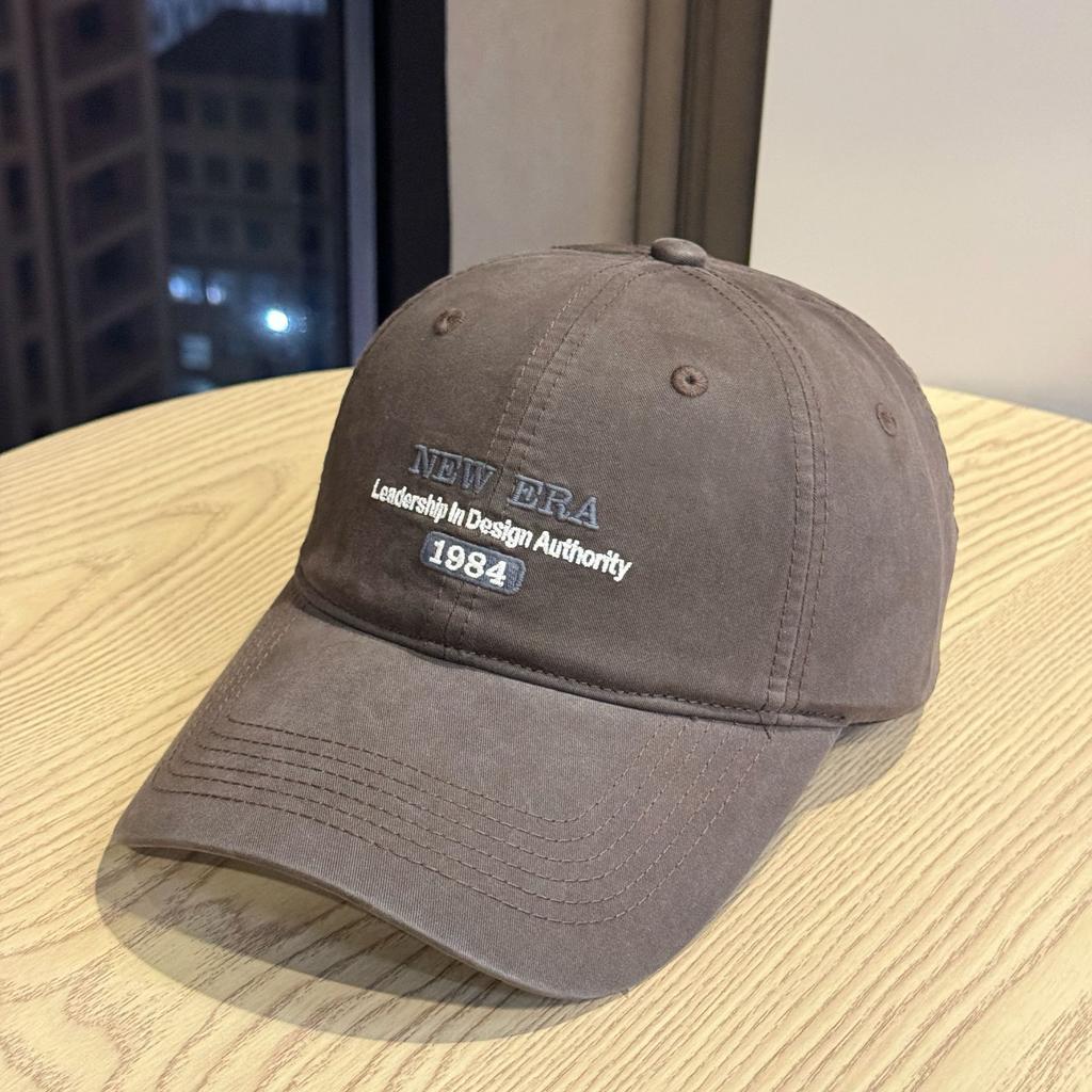 Korean Style Big Letters American Embroidery Retro Baseball Cap Baseball Cap Versatile Soft Top Face Display New Peaked Cap
