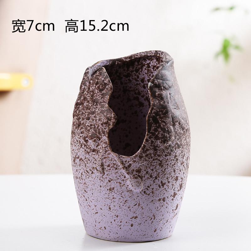 Vaso in ceramica personalità creativa vaso per fiori succulenti poroso grande capacità cambio colore graduale ornamento da esterno giardino cinese