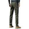 Men's High-End Military Green Corduroy Casual Trousers - Straight, Loose Fit for Autumn/Spring 