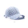 Trendy checkered baseball cap, outdoor sports hat for women, sun-protective visor, men's stylish cap