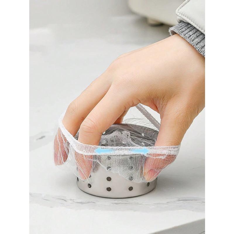 Sink Garbage Strainer Bags, Reusable Woven Fabric Mesh Sink Strainer Bags, Disposable Fine Mesh Drain Filter Bags for Kitchen Sink, Food Waste