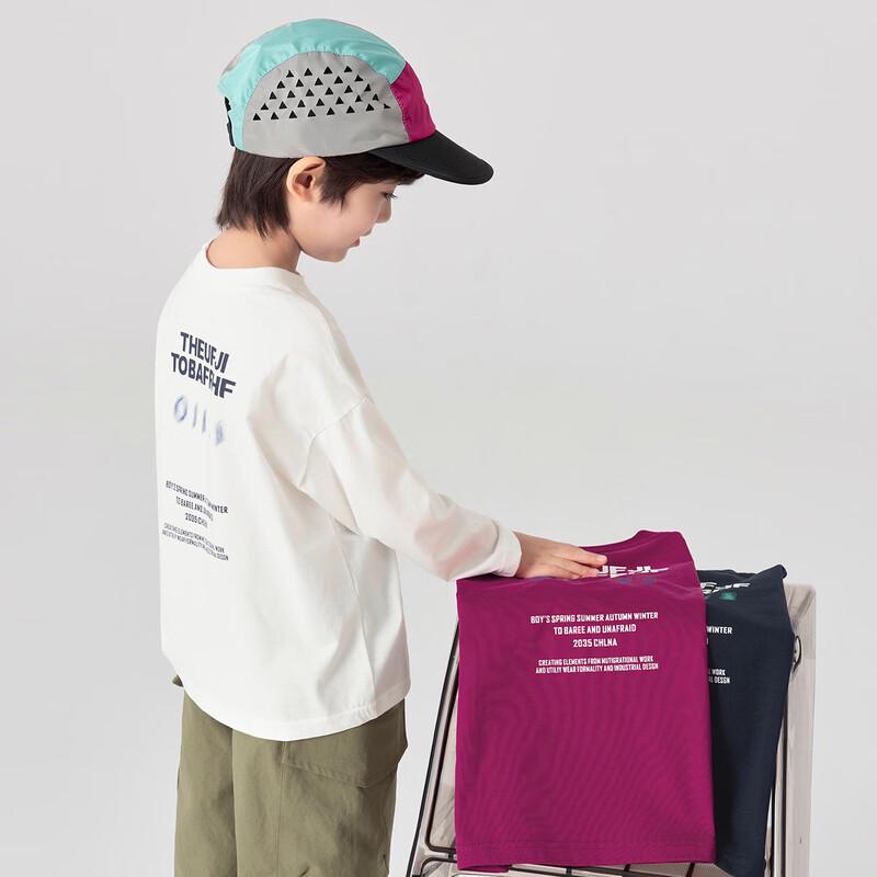 

Boy s Cotton Letter Print Long-Sleeve T-Shirt