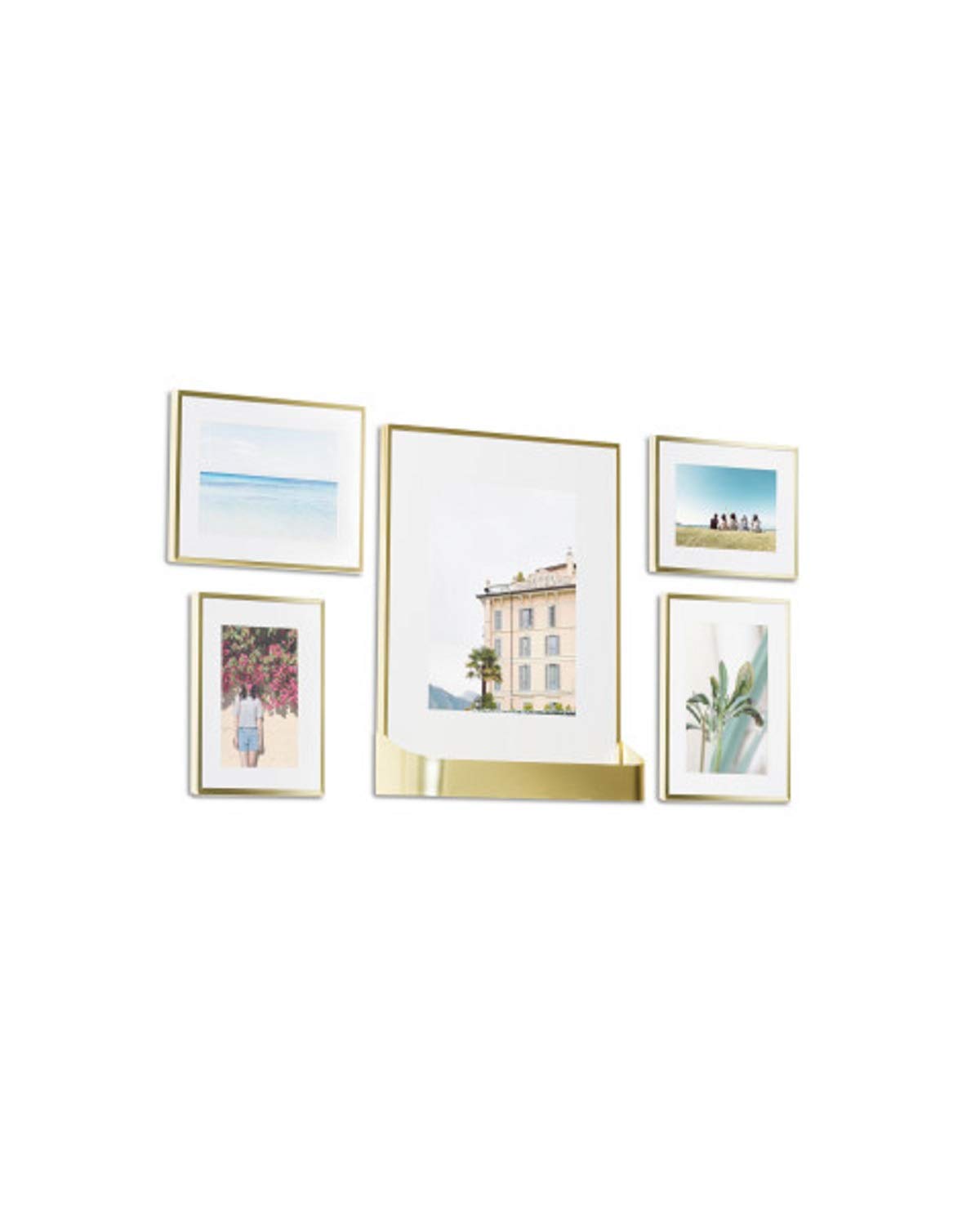 

Umbra 5-Piece Brass Matinee Photo Frame Display, 21014372221