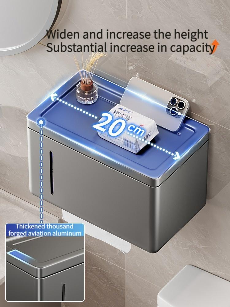 Κουτί Χαρτιού Υγείας Επιτοίχιο Κουτί Διανομέα Χαρτιού Υγείας Ράφι Αποθήκευσης Μπάνιου