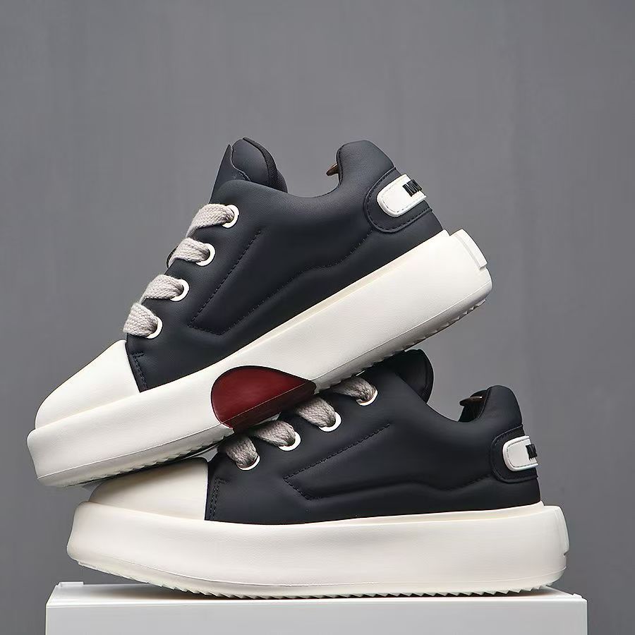 Board Shoes Trendy Shoes Versatile Casual Men's Platform Trendy Shoes Sports Fashion White Shoes