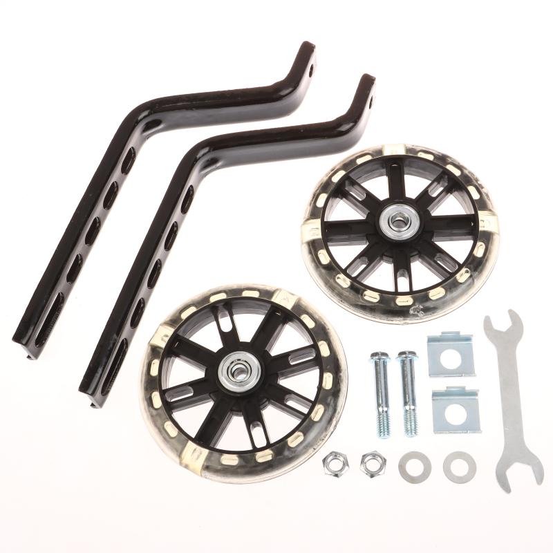 Rotelle di Allenamento per Bicicletta Bambini Ruota Lampeggiante Silenziosa per Bicicletta Kit di Montaggio Stabilizzatore per Bicicletta per Biciclette per Bambini da 12/14/16/18/20 Pollici