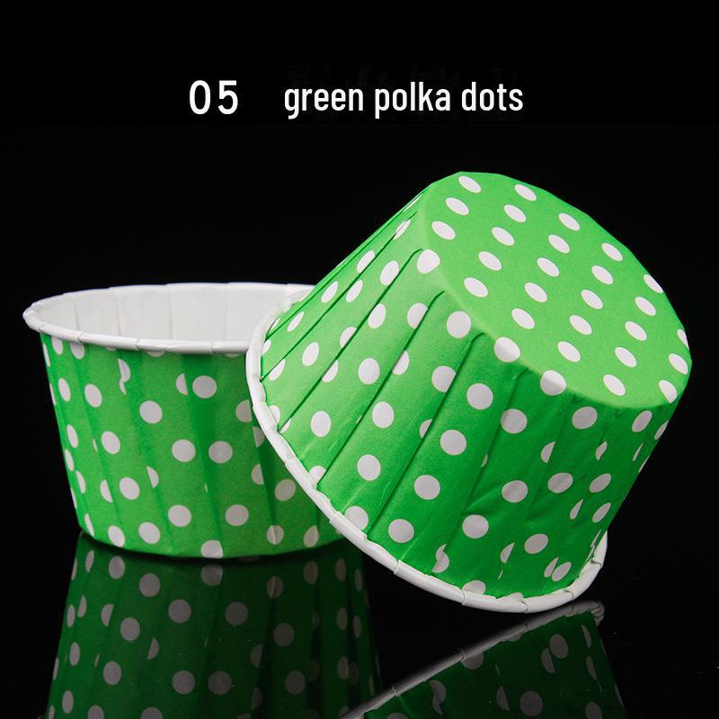 High-Temperature Polka Dot Baking Cups with Coated Rolled Edges