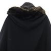 Y's Made In Japan Wool Blend With Fur Poncho 1 Black Cloak Women Used