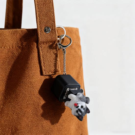 Cat Dog Keyboard Fidget Toy with Colorful Lights Stress Anxiety Relief Puppy Kitten Keyboard Clicker Keychain Portable Decompression Button