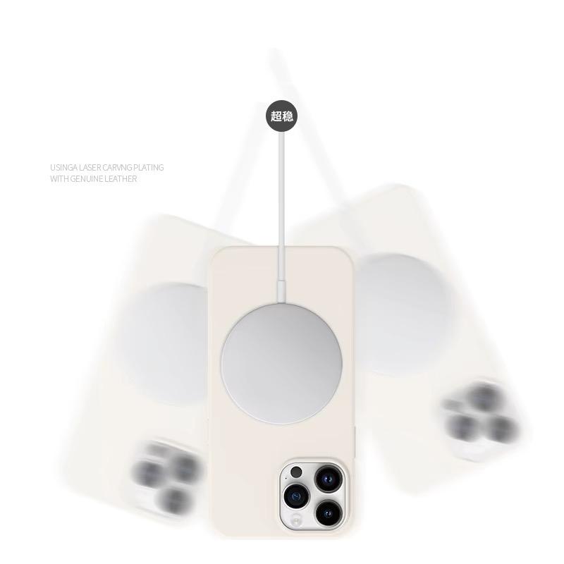 Custodia magnetica per telefono in silicone liquido originale grigio titanio per iPhone 16 15 14 13 Pro Max Plus magsafe ricarica cover posteriore morbida