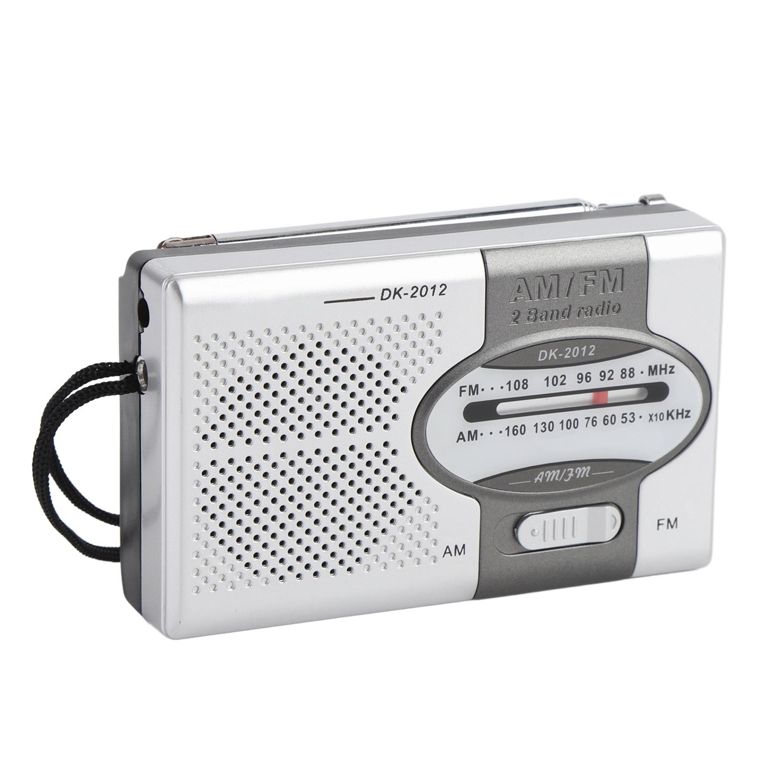 

Портативное радио с частотной модуляцией AM карманное транзисторное радио с динамиком и разъемом для наушников серебряный серый