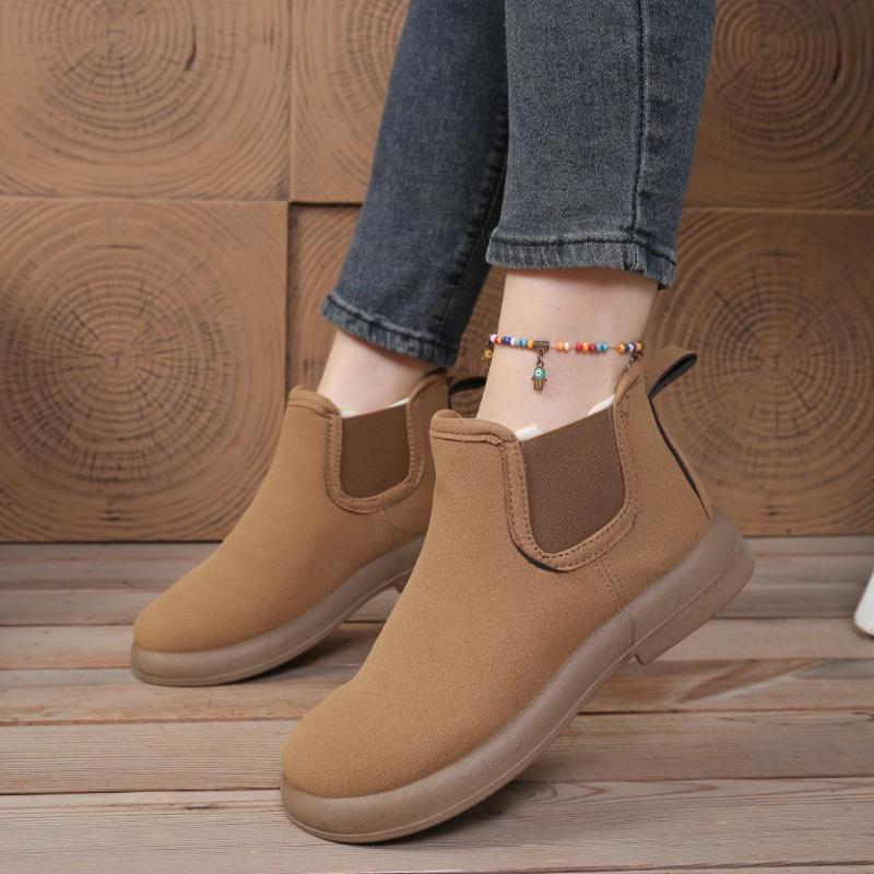 

Women s Fleece-Lined Winter Ankle Boots, Comfortable Non-Slip Flat Snow Boots 43