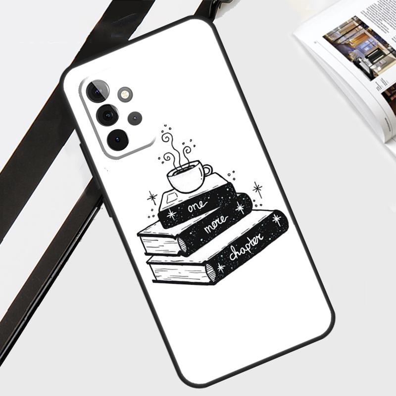 Books And Coffee Case For Samsung Galaxy A54 A34 A14 A56 A36 A26 A16 A06 A12 A22 A32 A52 A13 A53 A15 A35 A55