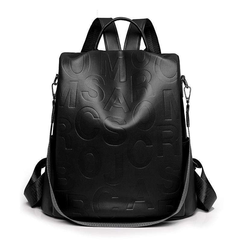 Large capacity backpack, premium women's backpack, fashion letter backpack, versatile soft leather leisure travel bag, new
