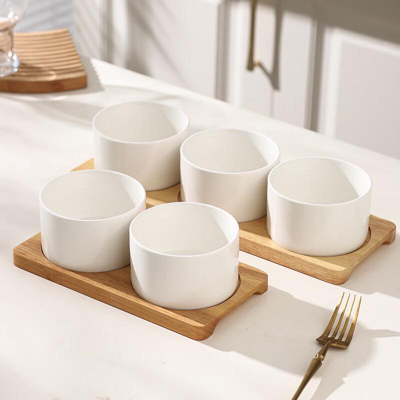 Wutuo Japanese Style Two-Compartment Ceramic Dipping Dish