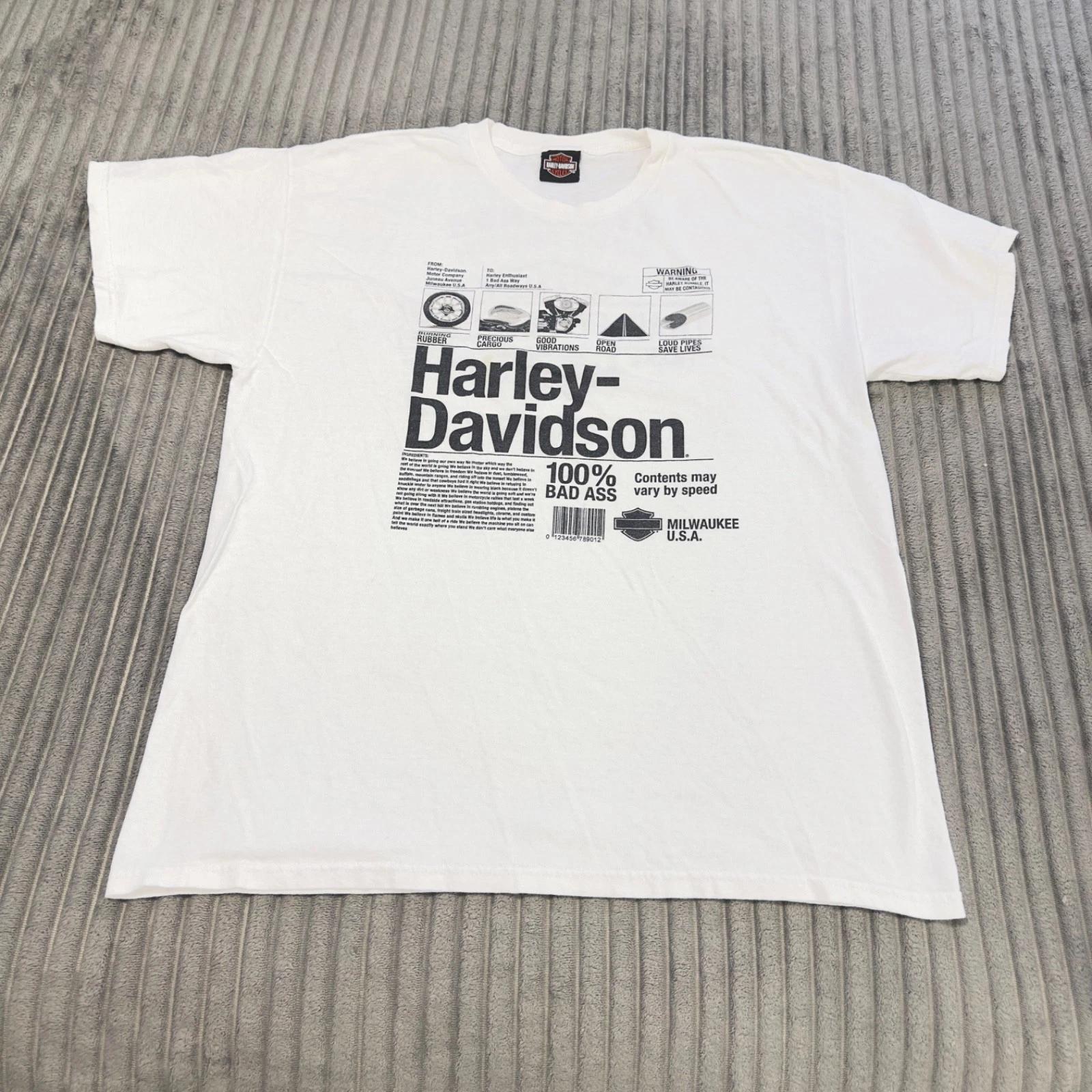 Harley Davidson T-Shirt Mens XL White Badlands Wall South Dakota Cotton Biker 3XL