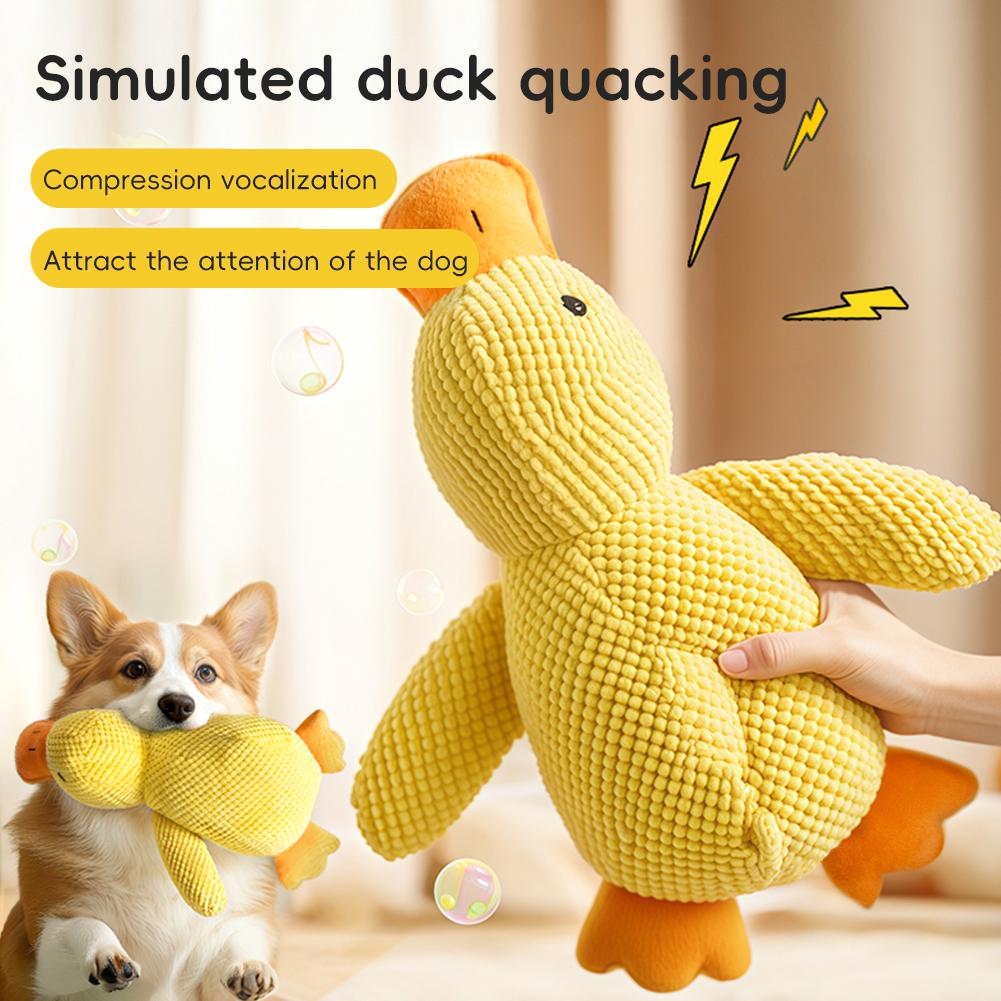 Pet Dog Grinding Tooth Interactive Toy Health Pet Sleeping Toys Durable Duck Squeak Companion Indoor Dog Toy