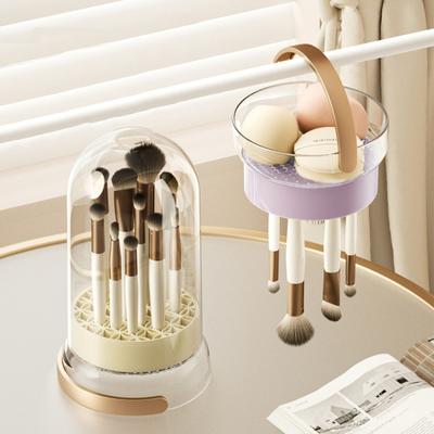 Brush Cleaner Bowl Cosmetic Brush Cleaner with Drying Holder for Storage Stand