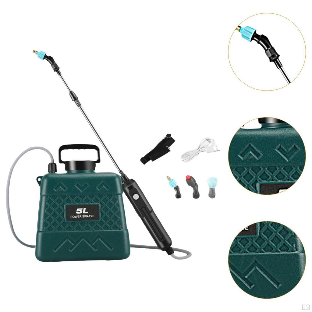 Elektrický postřikovač na trávu, vysoký tlak snadno přenosný, praktická láhev s rozprašovačem vody, zahrada