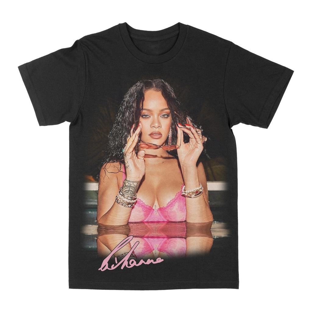 Rihanna Unisex Cotton TShirt Summer Graphic Trendy Casual