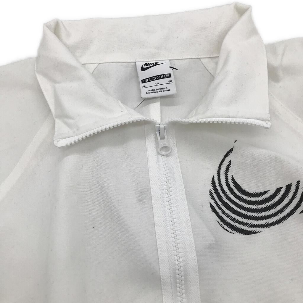 Nike Logo Print Solid Color Long Sleeve Jacket Women jackets White DN1477-100