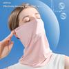 Ice Silk Sunscreen Mask Women Summer Anti-Uv Quick-Drying Face Cover Scarf Breathable Lady Neck Protection Hanging Ear Headband