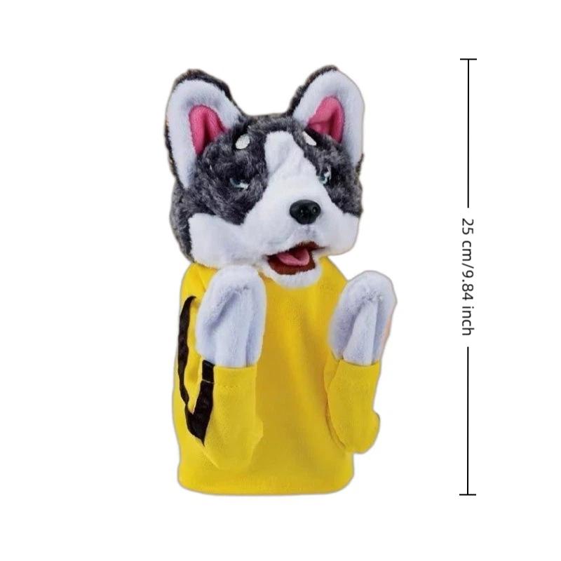 Sounding Husky Boxing Plush Doll Kung Fu Interactive Dog Toy Soft Stuffed Animal for Stress Relief Children Gifts
