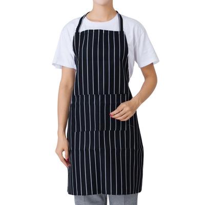 Unisex Anti-Öl-Kochschürze, gestreift, bedruckt, Restaurant-Kellner-Lätzchen, Küchenzubehör
