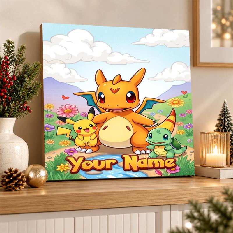 Charizard Custom Name Diamond Painting Personalized 5D Full Drill DIY Diamond Art Home Decor