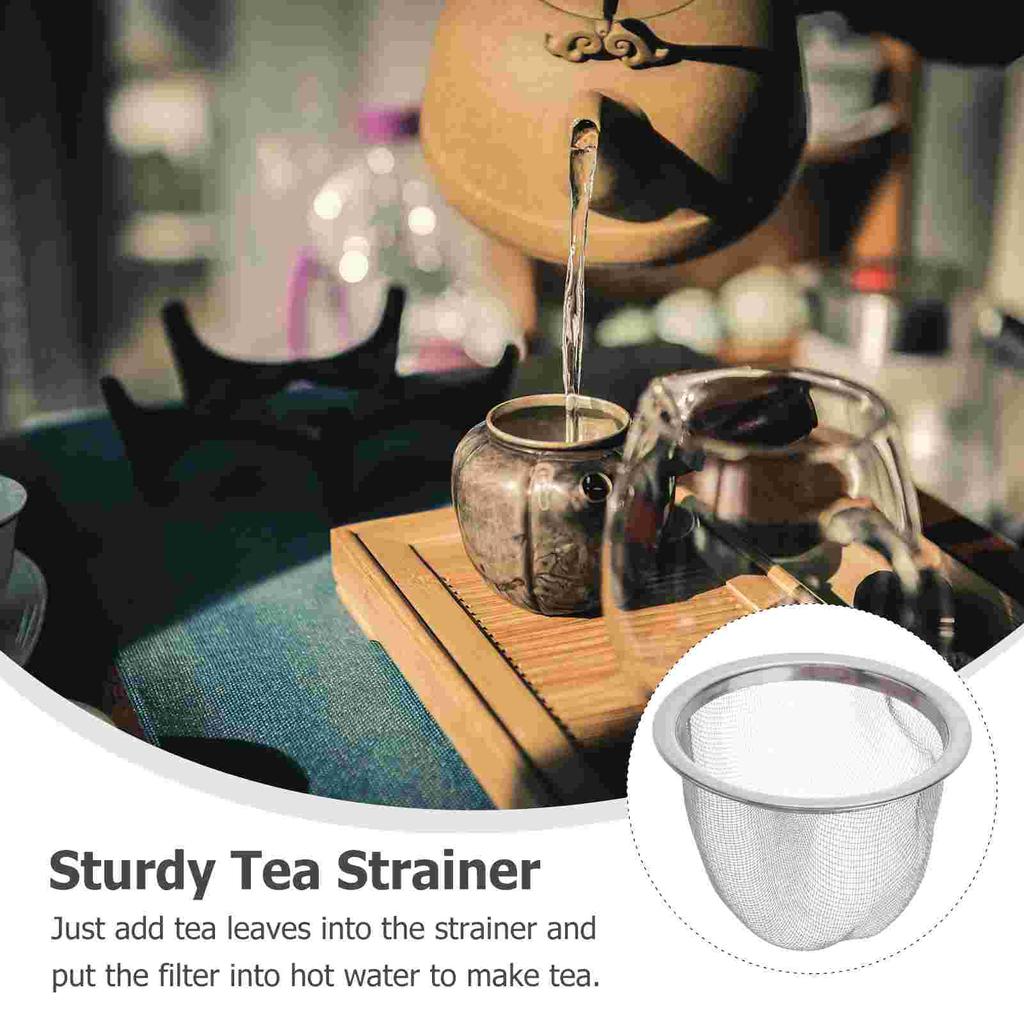 8 st Fina Maskor Tesil Tekanna Insats Silar Rostfritt Stål Filter Robust Läckagesäker Metall Infuser Lösa Blad