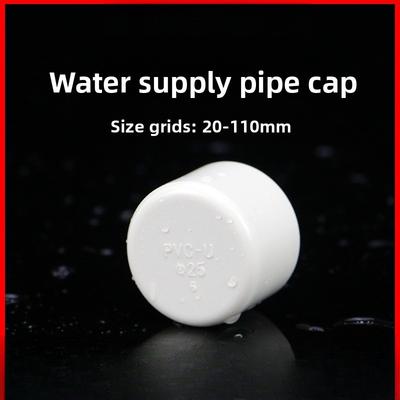 5 pièces Diamètre Intérieur 20/25/32/40/50/63mm Bouchon de Tuyau Gris en PVC Écologique Bouchon en U pour Alimentation en Eau et Raccords de Tuyauterie Chimique