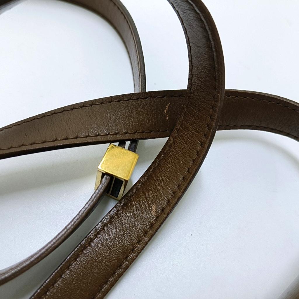[Pre-Owned] Classic Box Gold Buckle Polished Calfskin Tofu Square Crossbody Shoulder Bag Medium - Good #155E0KD