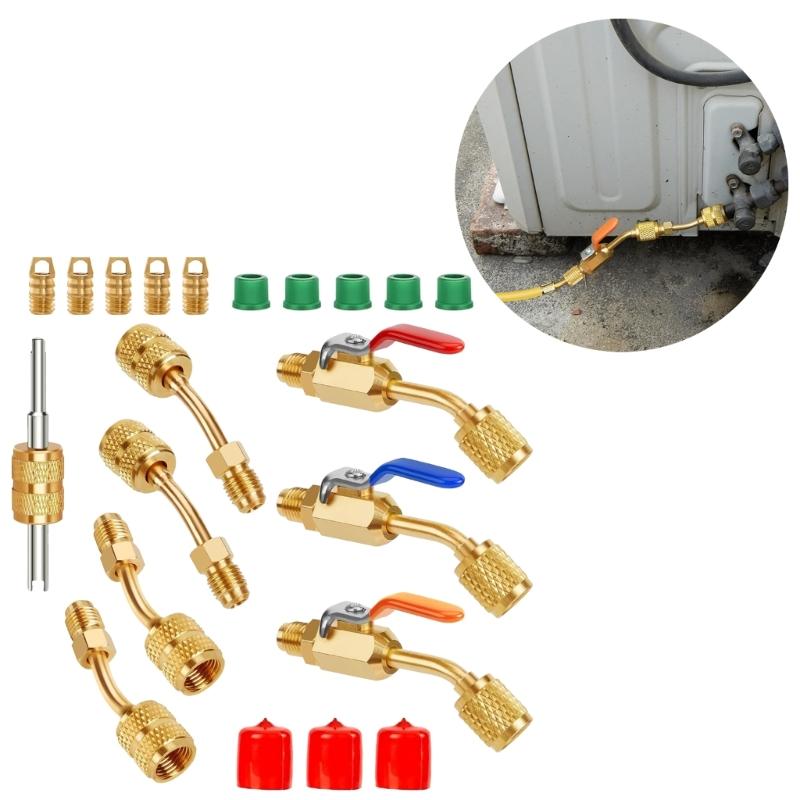 Convenient Valves Core Remover Metal Repair Tool Maintenance Accessory Comprehensive Tool Kit for Cooling Systems