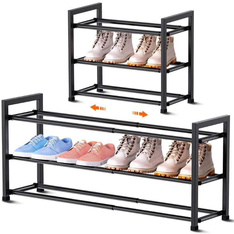Sturdy Expandable Shoe Shelf With Folding Feature Great For Small Spaces And Apartment Use