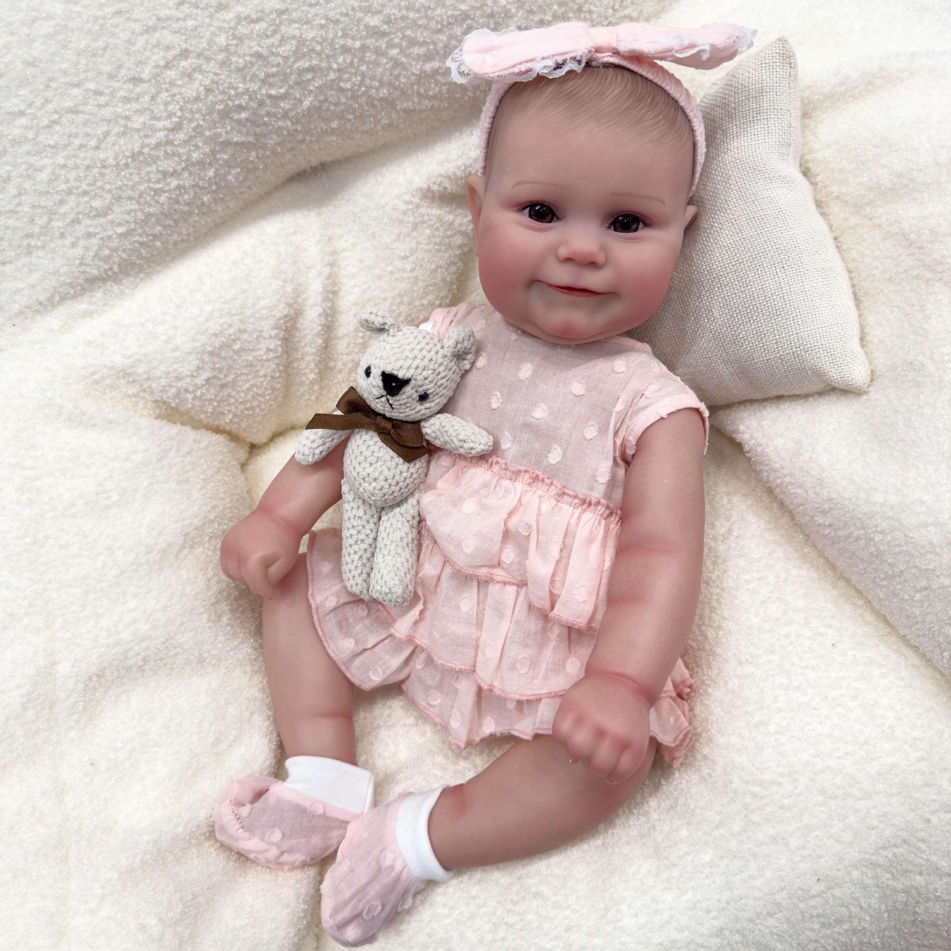 50cm Waterproof Realistic Baby Doll Maddie 50 cm full glue version как