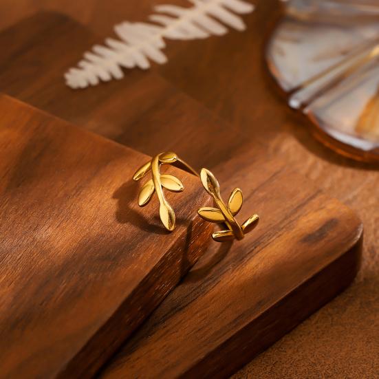 Thumb Ring Vine Shape Adjustable Opening Design Finger Ring Titanium Steel Finger Band Versatile Jewelry Gift