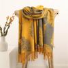 Women's Fall and Winter Faux Cashmere Scarf Thickened Warm Double-sided Two-color Tassel Shawl