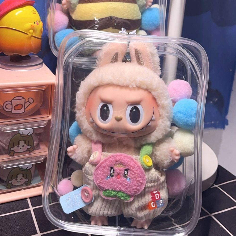 

Dustproof Doll Transparent Walking Bag PVC Doll Organizer Bag Doll Storage Box Jewelry Organizer синій