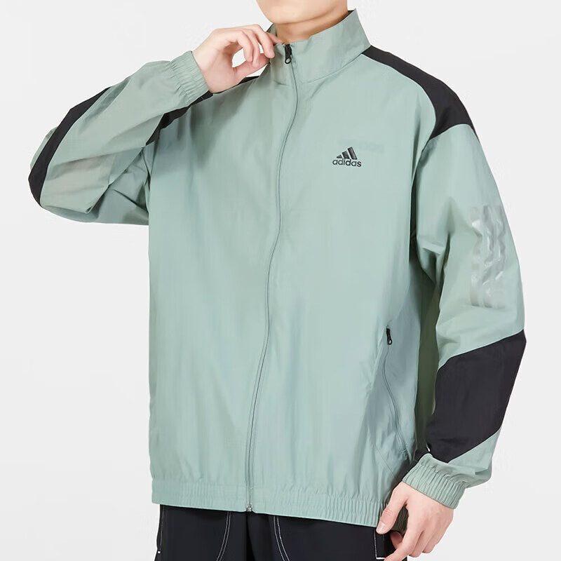 adidas Jackets Men's Green Stand Collar Moderate Other IA6965