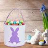 Easter Basket Holiday  Bunny Printed Canvas Gift Carry  Candy Bag